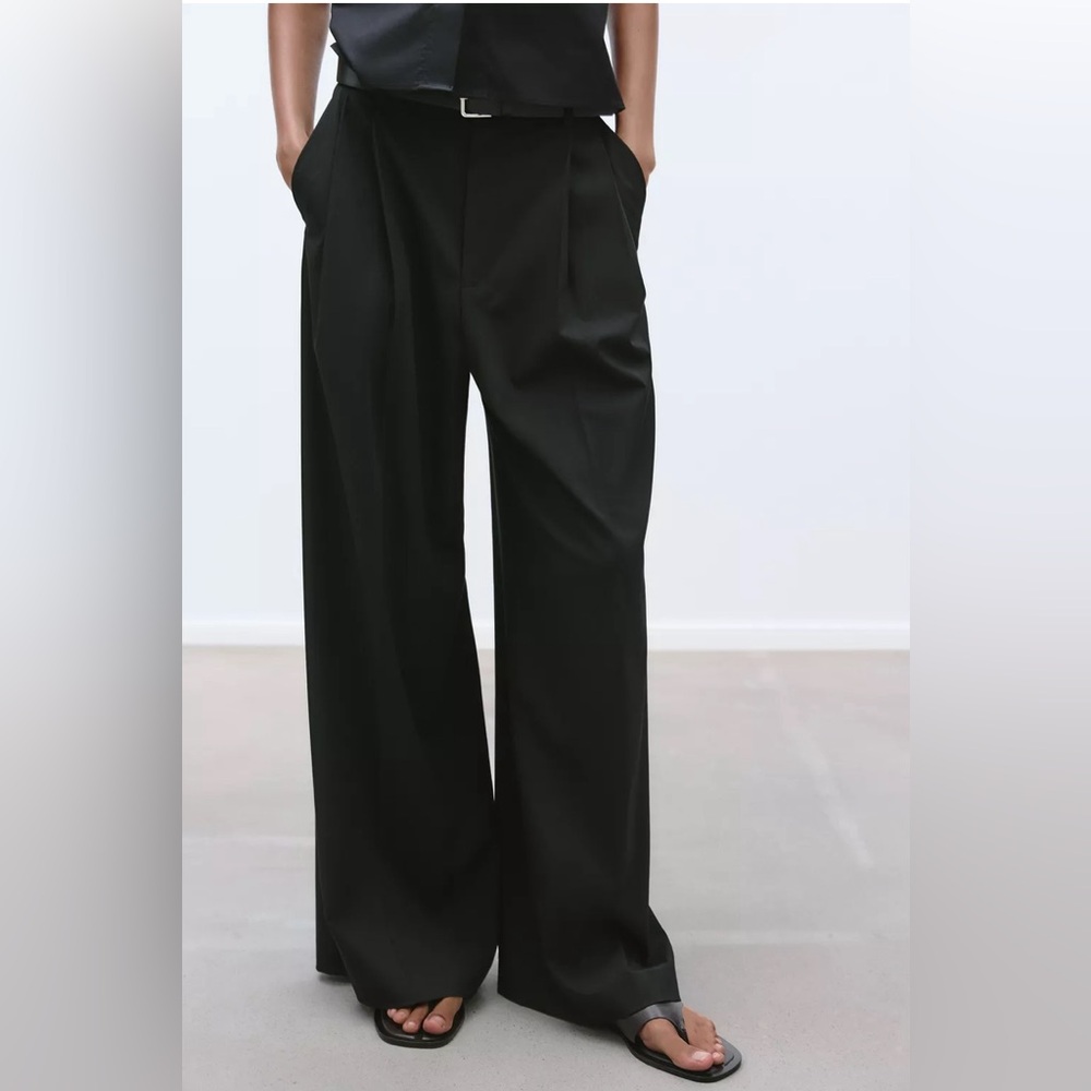 Zara Black Wide Leg Trousers
